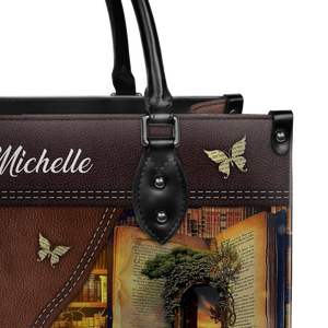 Black Interior -  Library Where The Adventures Begin HTRZ02040250UA Leather Bag