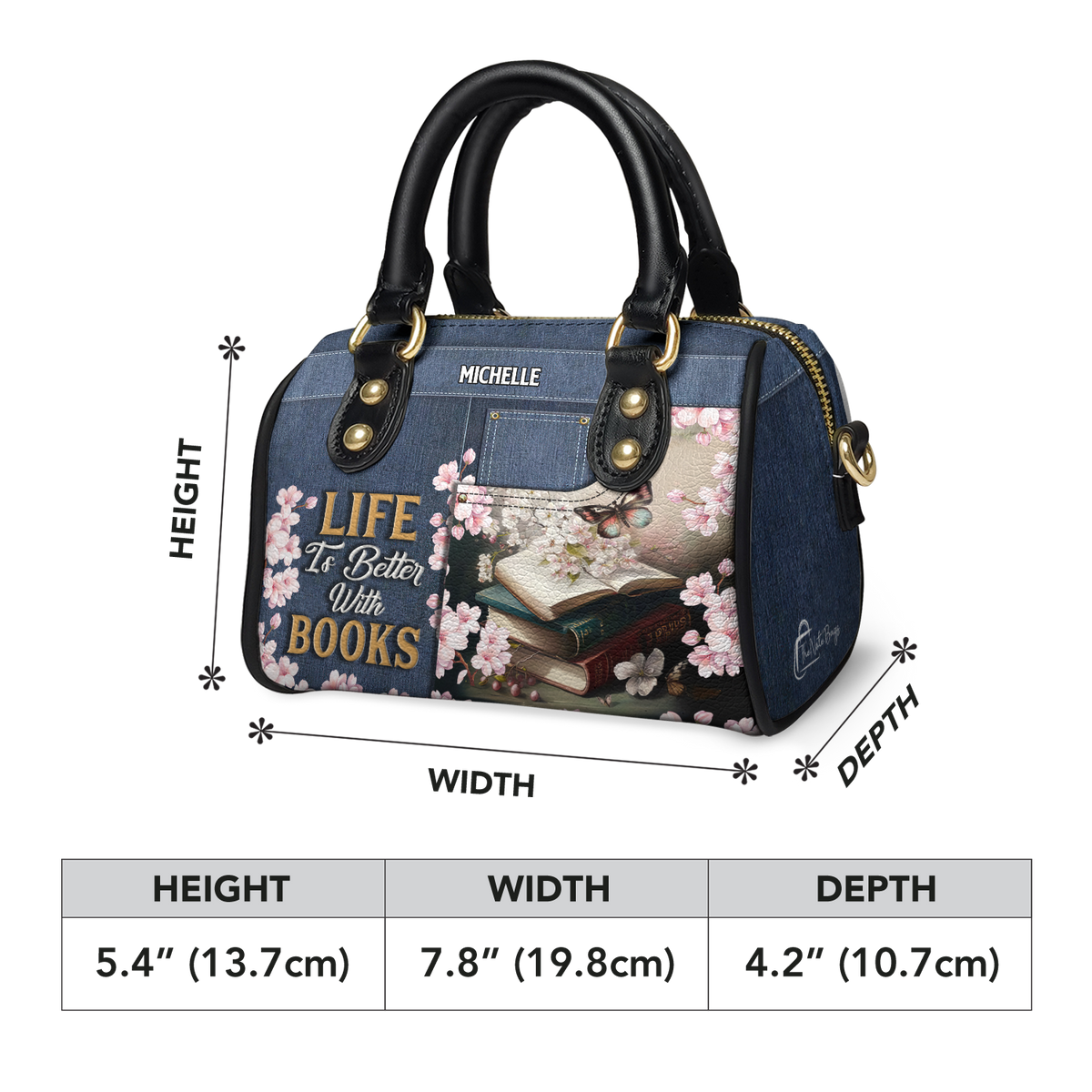 Life Is Better With Books TTRZ21085739GY Mini Satchel