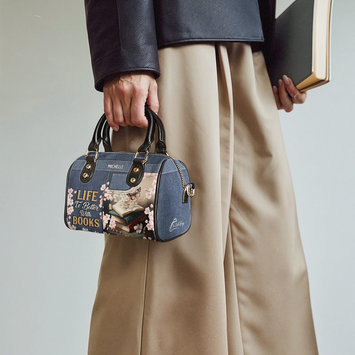 Life Is Better With Books TTRZ21085739GY Mini Satchel