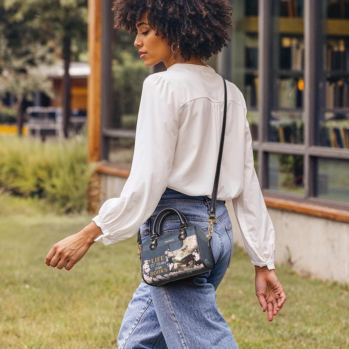 Life Is Better With Books TTRZ21085739GY Mini Satchel