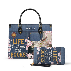 Life Is Better With Books HHAY1702005A Leather Bag