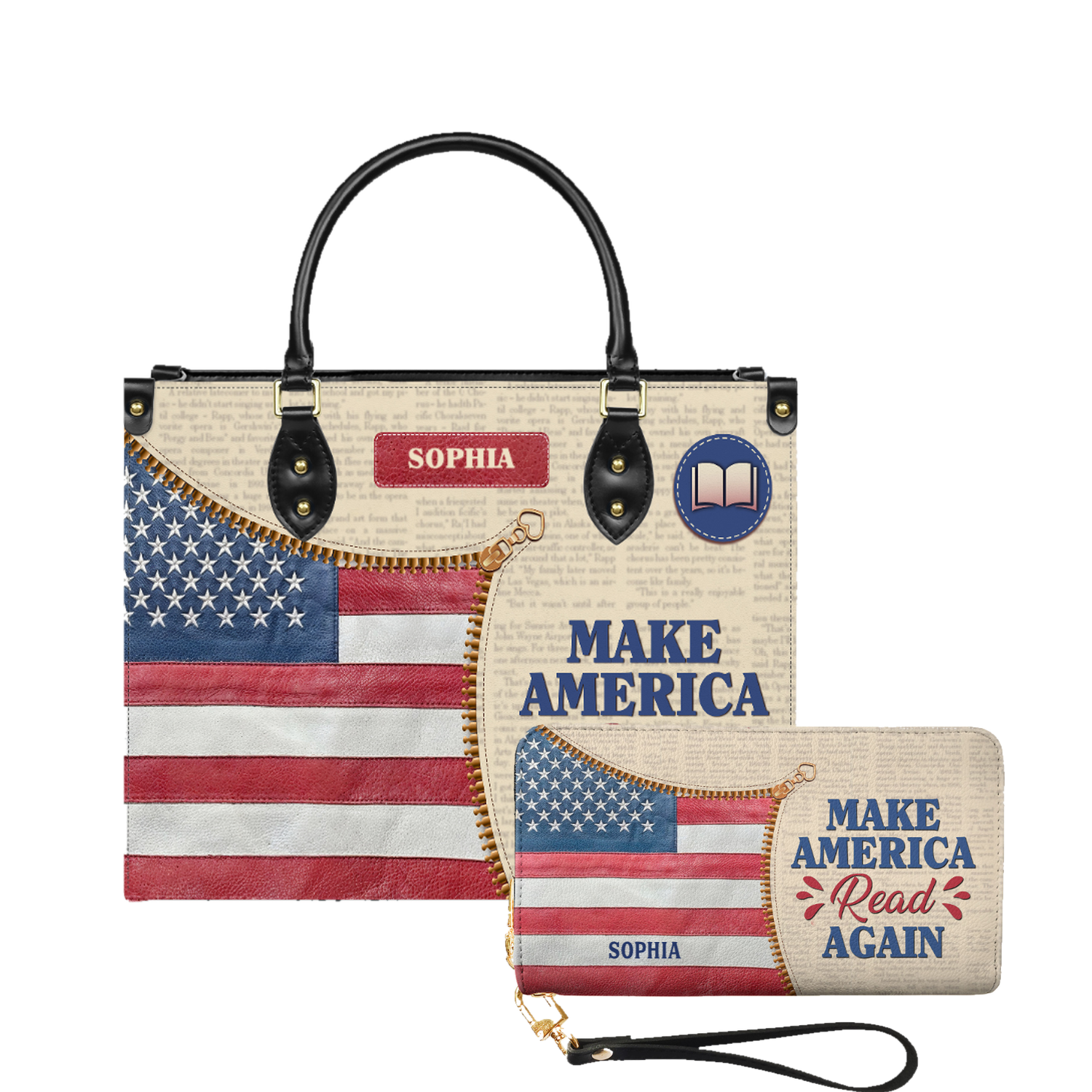 Make America Read Again HTRZ02042854PM Leather Bag