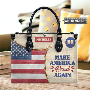 Black Interior -  Make America Read Again HTRZ02042854PM Leather Bag