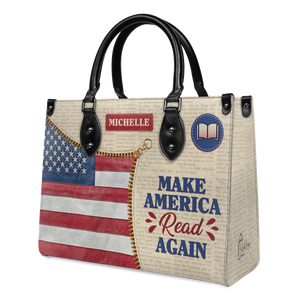Black Interior -  Make America Read Again HTRZ02042854PM Leather Bag