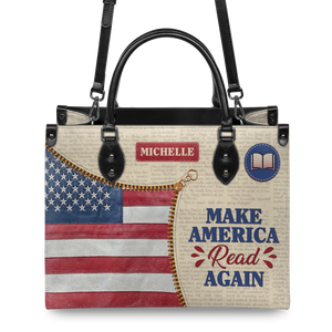 Black Interior -  Make America Read Again HTRZ02042854PM Leather Bag