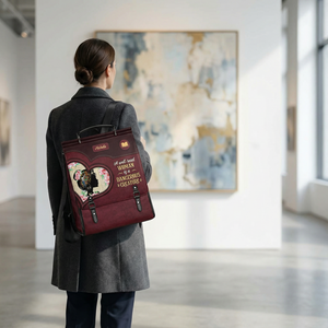 A Well Read Woman Is A Dangerous Creature NNRZ12010458KO Leather Backpack
