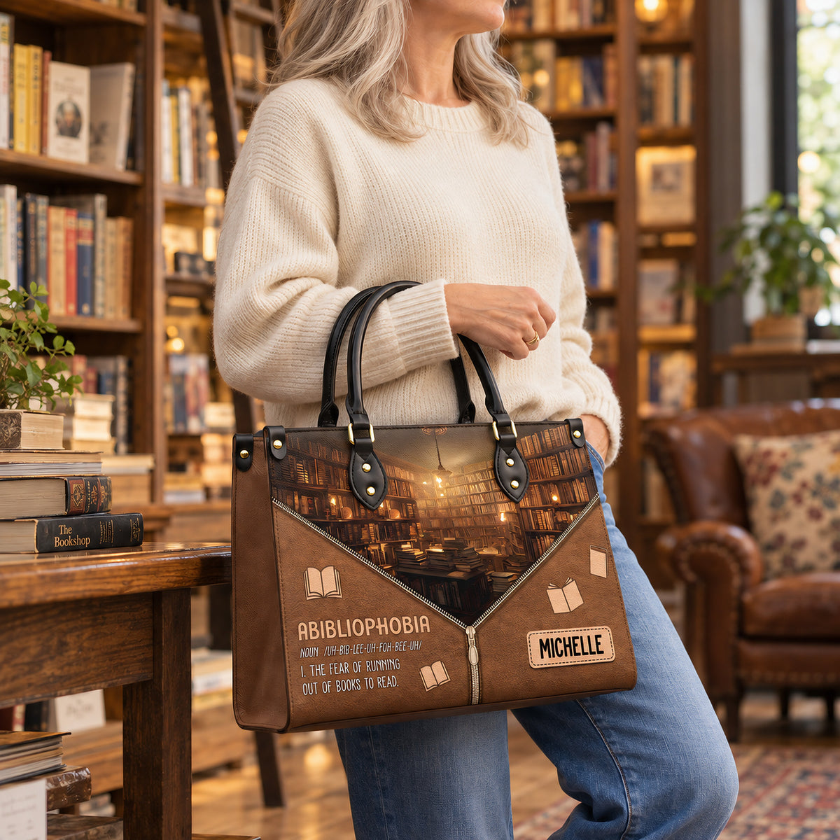 Abibliophobia Noun HHRZ03083226AI Leather Bag
