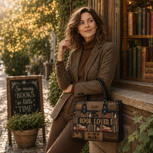 Black Interior -  Book Lover NQAY1802001A Leather Bag