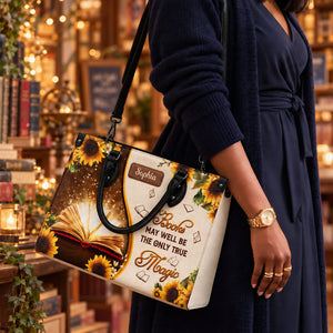 Black Interior -  Books May Well Be The Only One True Magic NQAY1702003A Leather Bag