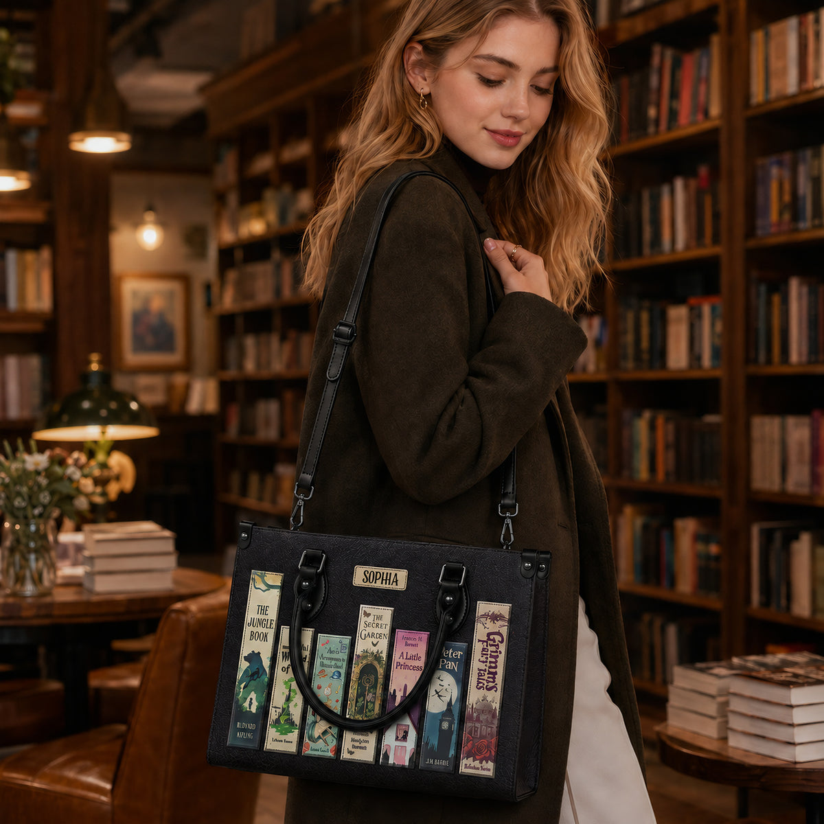 Black Interior -  Children Books HHRZ25100697KT Leather Bag