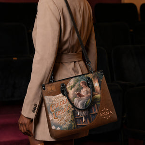 Black Interior -  Custom Quote Literary Haven HTRZ29071015FM Leather Bag