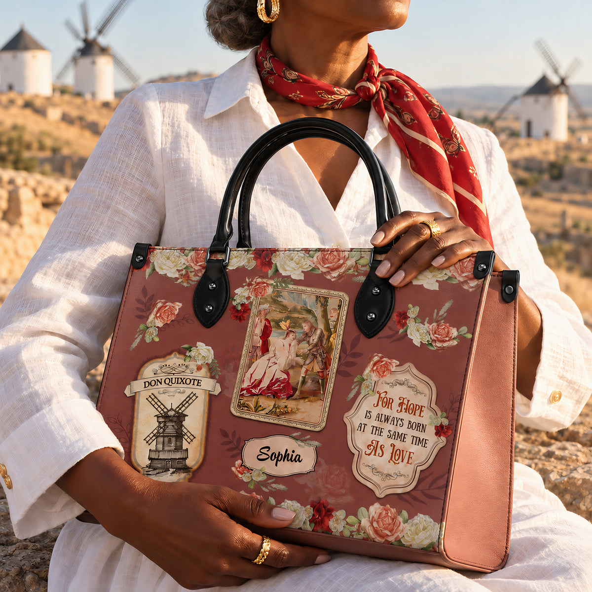 Black Interior -  For Hope Is Always Born At The Same Time As Love NNRZ0903003A Leather Bag