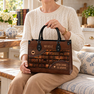 Black Interior -  Read Book Be Happy DNRZ1702002A Leather Bag