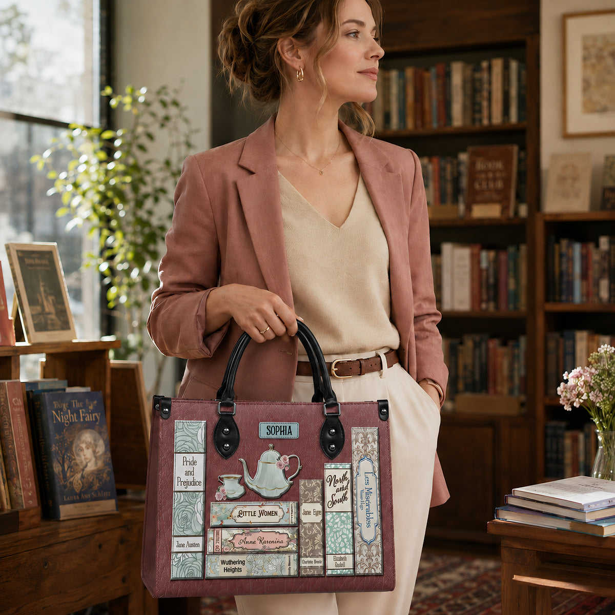 Black Interior -  Romance Books HHRZ25100436XF Leather Bag