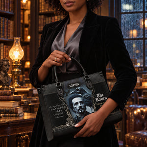 Black Interior -  The Raven Edgar Allan Poe And My Soul From Out That Shadow TTLZ1902001A Leather Bag