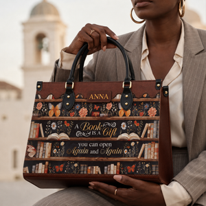 Custom Quote Bookshelf HTRZ29079978JK Leather Bag