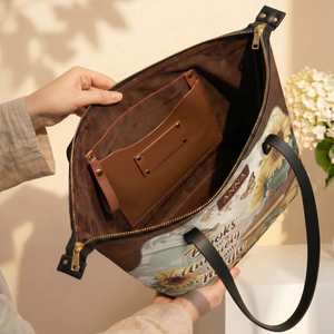 Custom Quote Sunflower TTRZ30106860NP Leather Tote Bag