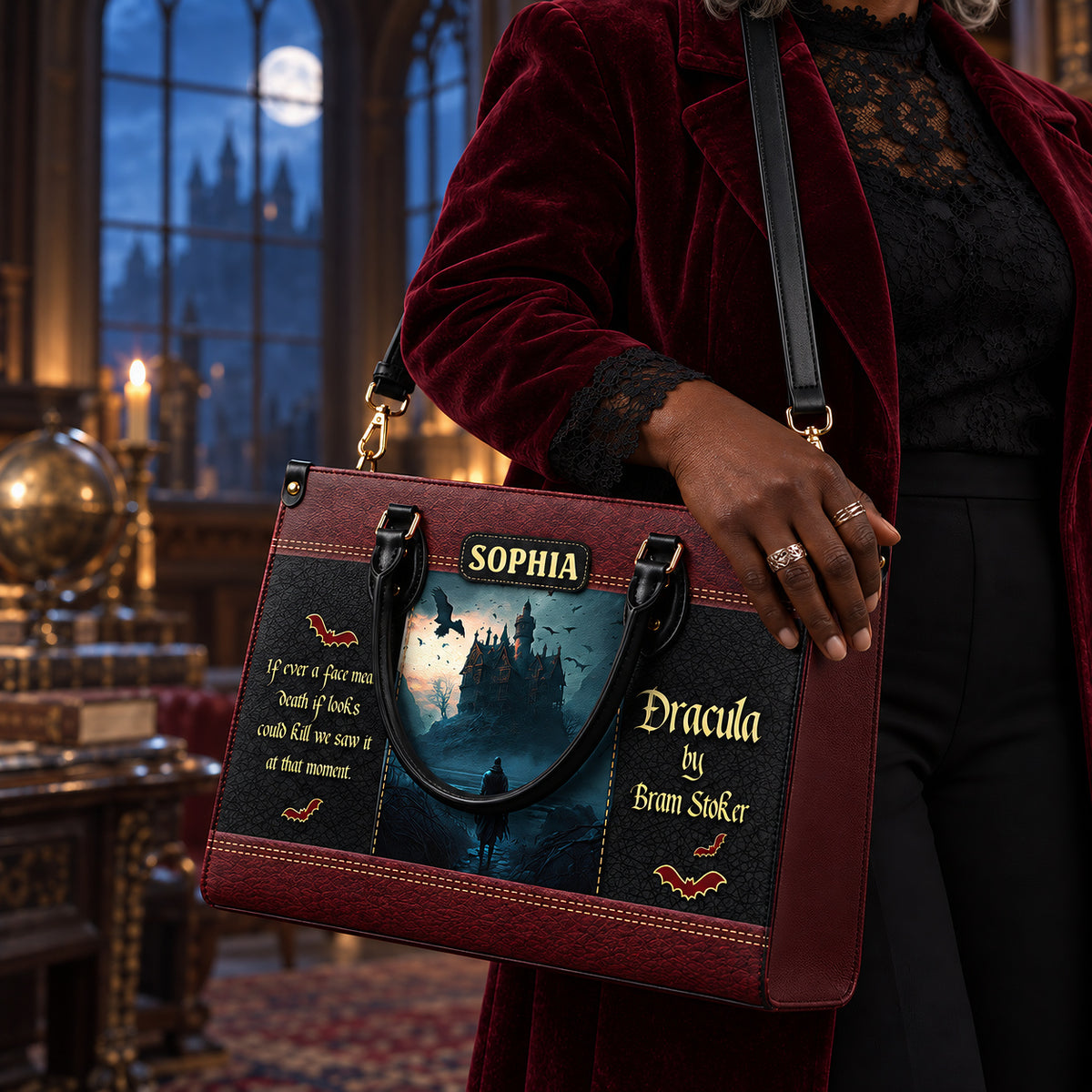 Dracula Bram Stoker A Face Meant Dead TTLZ1902003A Leather Bag