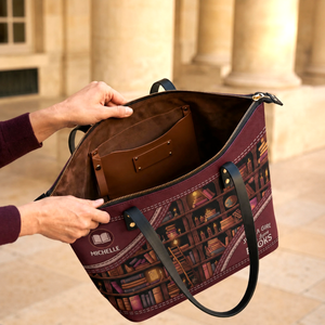 Just A Girl Who Loves Books TTRZ28101774OO Leather Tote Bag