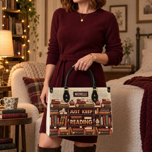 Just Keep Reading HHAY2302001A Leather Bag