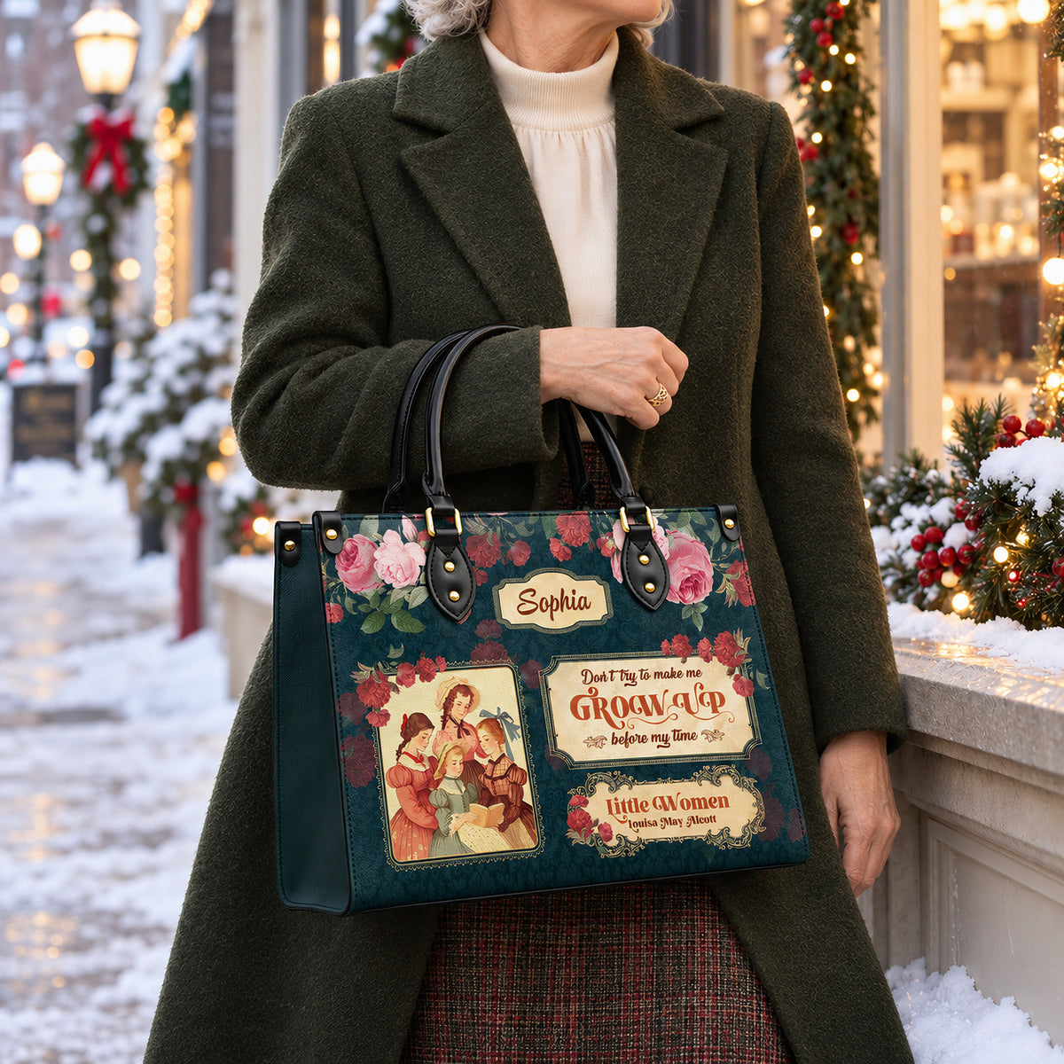 Little Women Dont Try To Make Me Grow Up Before My Time NNRZ2102002A Leather Bag