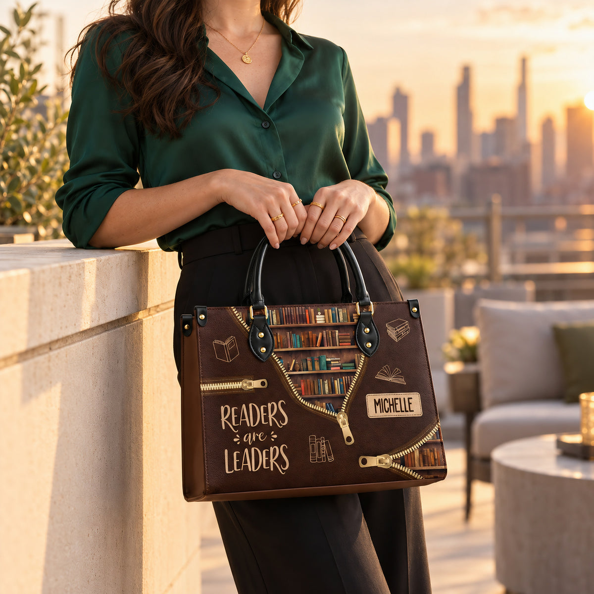 Readers Are Leaders HHRZ17015137IQ Leather Bag