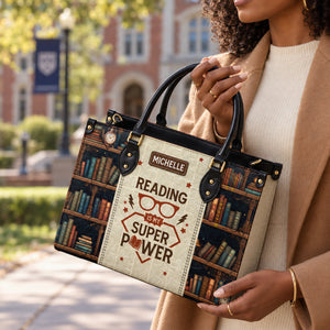 Reading Is My Superpower HTRZ20112276FL Leather Bag