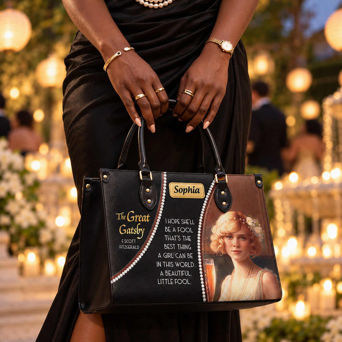 The Great Gatsby F Scott Fitzgerald Daisy A Beautiful Little Fool TTLZ2202001A Leather Bag