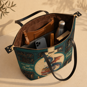 Thats What I Do I Read Books And I Know Things TTRZ28107059LD Leather Tote Bag