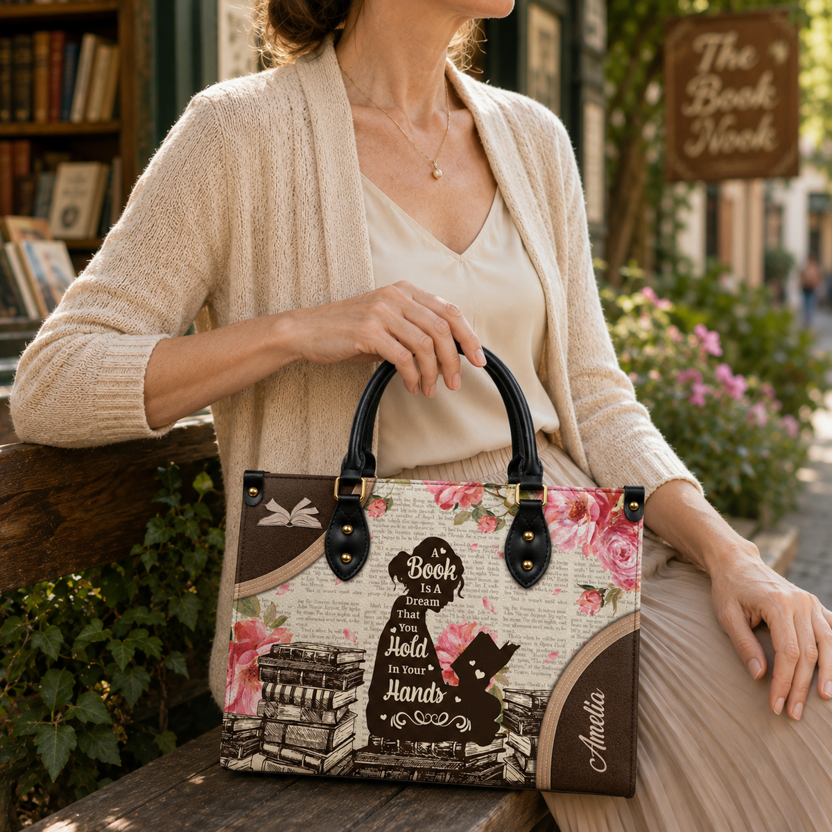 A Book Is A Dream That You Hold In Your Hands NQAY1702002A Leather Bag