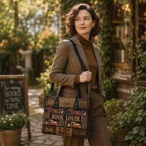 Black Interior -  Book Lover NQAY1802001A Leather Bag