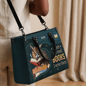 Black Interior -  I Dont Just Read Books I Write Them HTRZ02040094DF Leather Bag