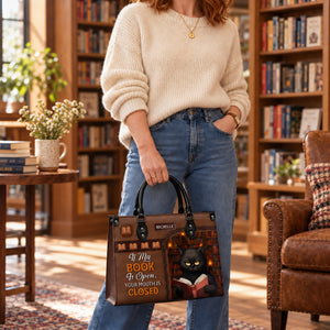 Black Interior -  If My Book Is Open Your Mouth Is Closed HHAY1702004A Leather Bag