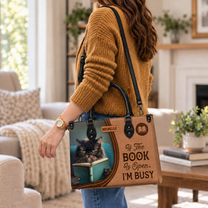 Black Interior -  If The Book Is Open Im Busy HHAY1702001A Leather Bag