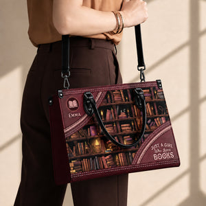 Black Interior -  Just A Girl Who Loves Books HHAY1702003A Leather Bag