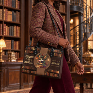 Black Interior -  Reading Is Magical HTRZ02046467RY Leather Bag