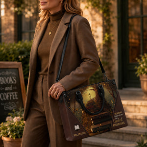 Black Interior -  Reading Takes You On The Greatest Adventure HHAY1802003A Leather Bag