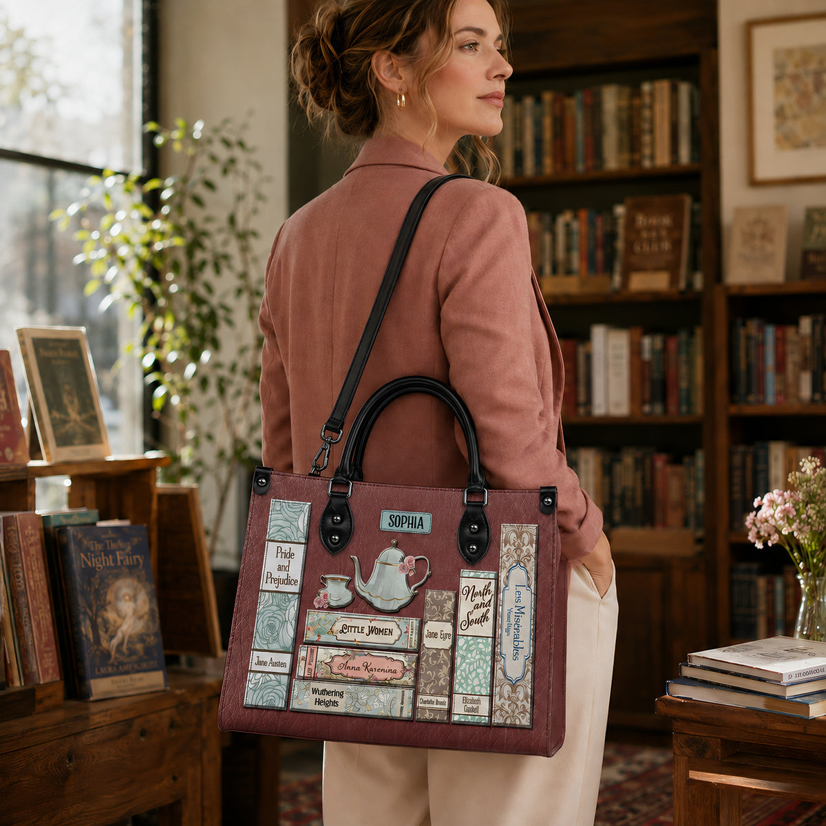 Black Interior -  Romance Books HHRZ25100436XF Leather Bag