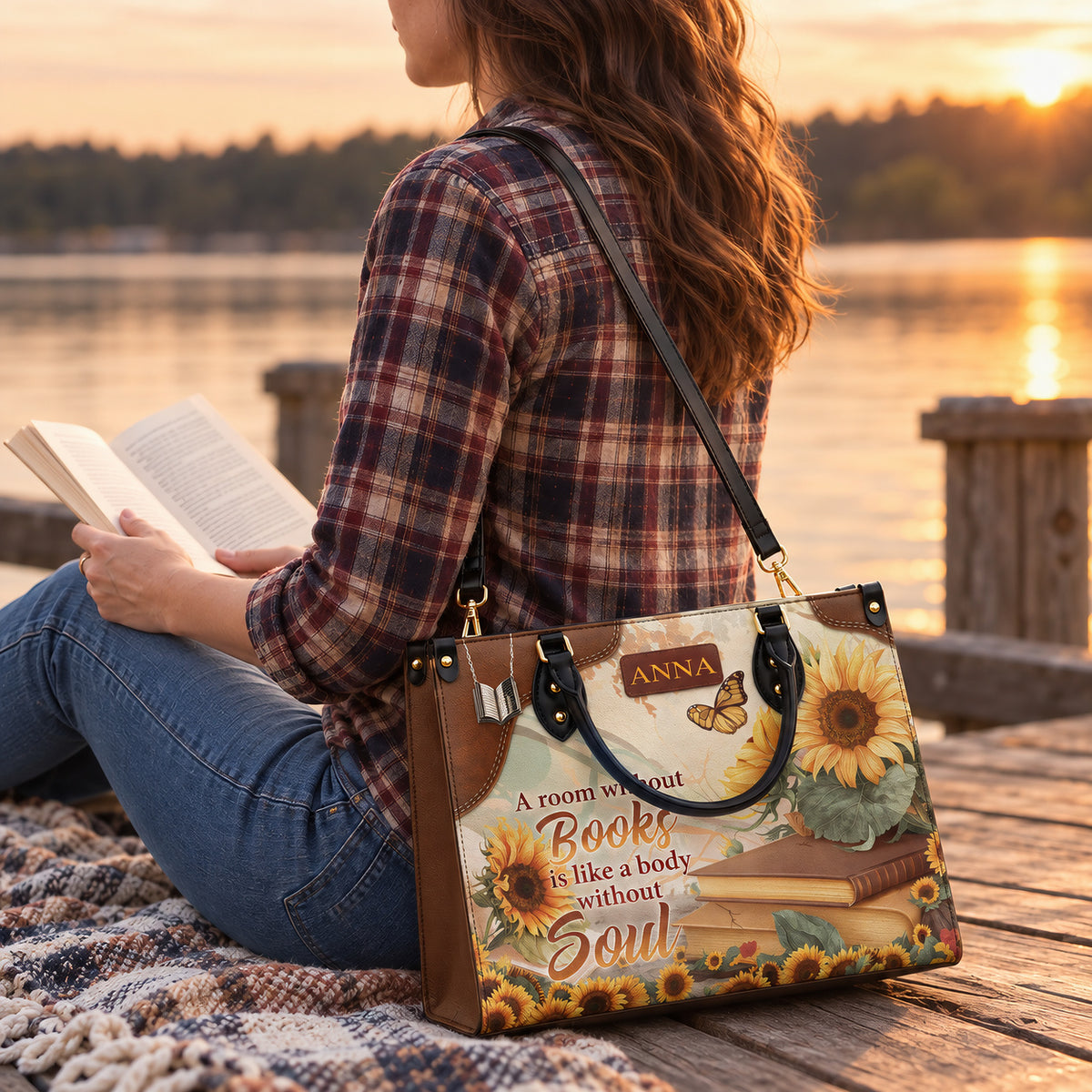 Custom Quote Sunflower HTRZ29072526MN Leather Bag