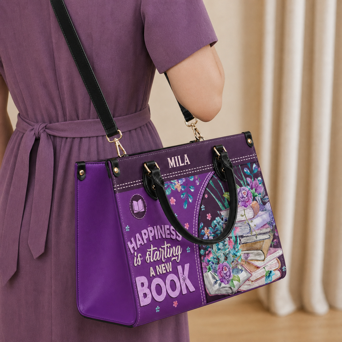 Happiness Is Starting A New Book HHRZ1902002A Leather Bag