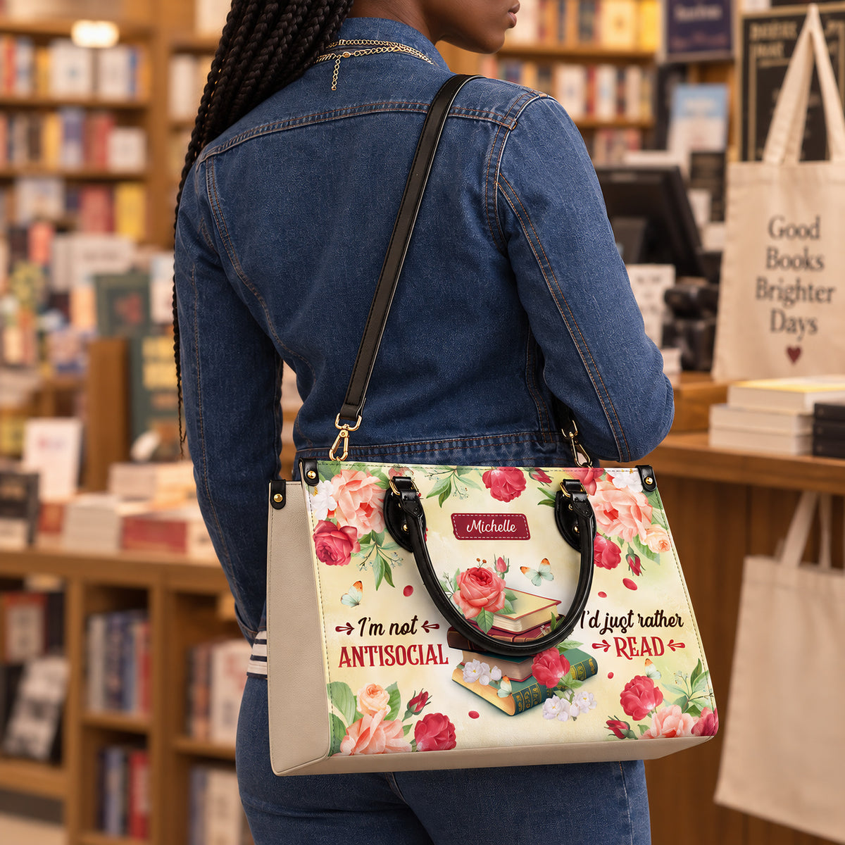 I Am Not Antisocial I Would Just Rather Read DNRZ1702001A Leather Bag