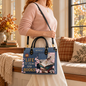 Life Is Better With Books HHAY1702005A Leather Bag