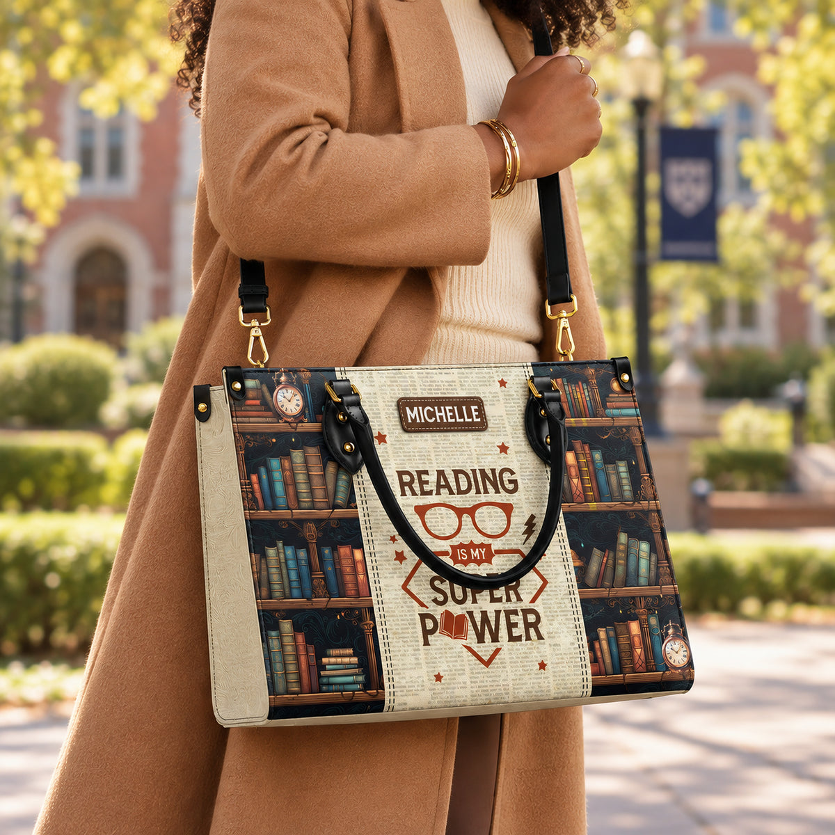 Reading Is My Superpower HTRZ20112276FL Leather Bag