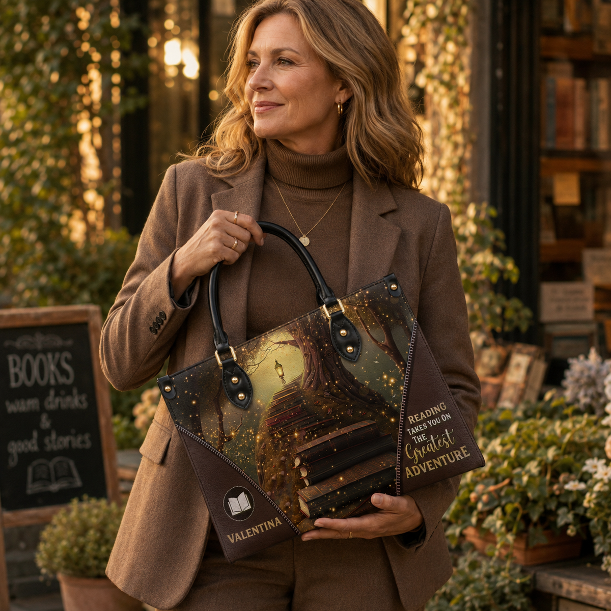 Reading Takes You On The Greatest Adventure HHAY1802003A Leather Bag