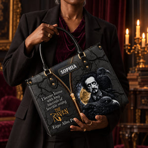 The Raven Edgar Allan Poe I Become Insane With Long Intervals Of Horrible Sanity TTLZ2102001A Leather Bag