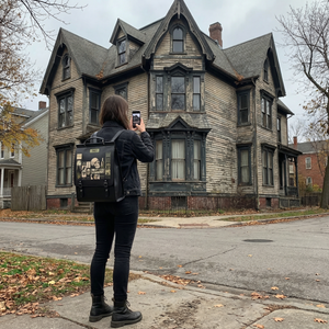 Horror Books NNRZ12015062MT Leather Backpack