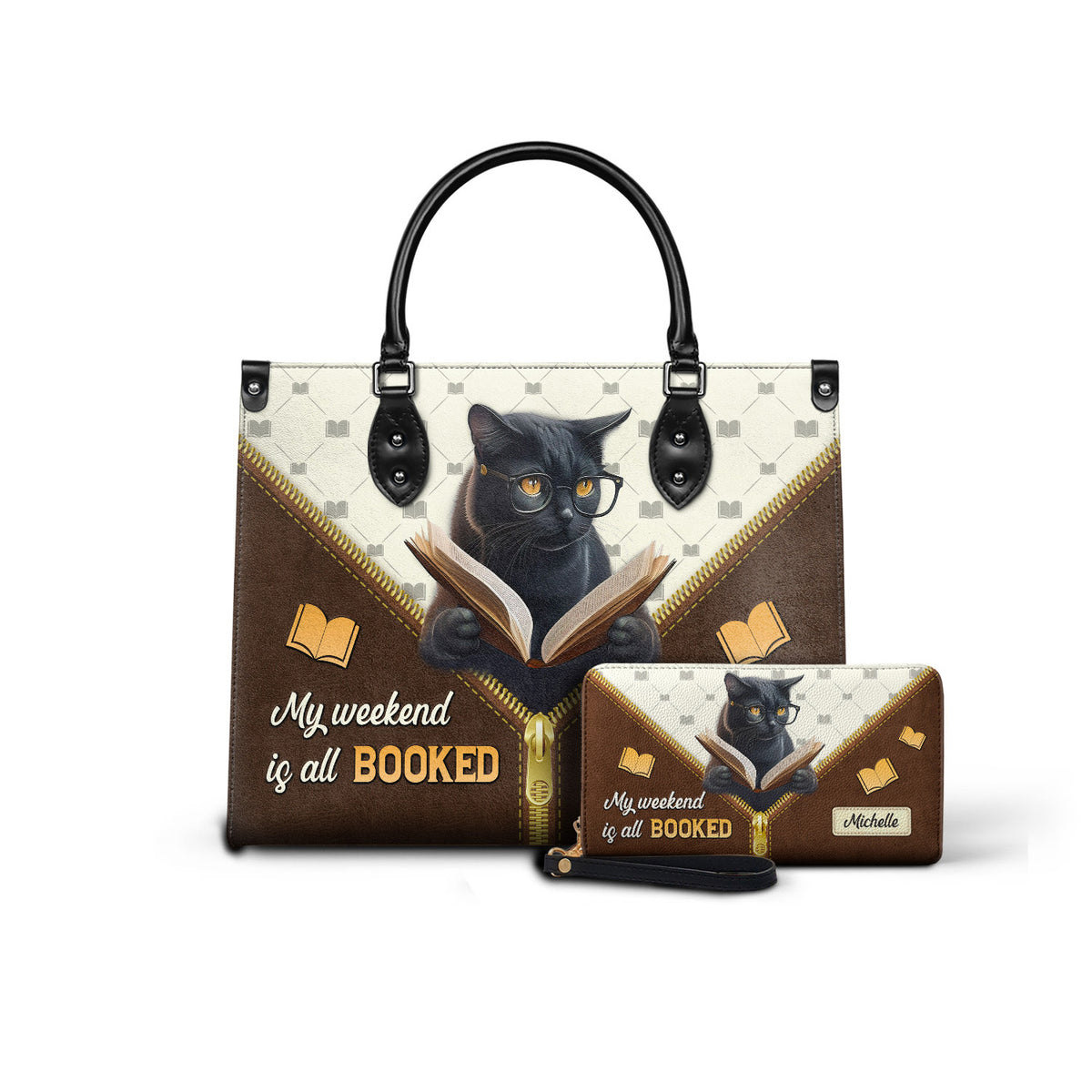 Black Interior -  My Weekend Is All Booked DNRZ1702006A Leather Bag