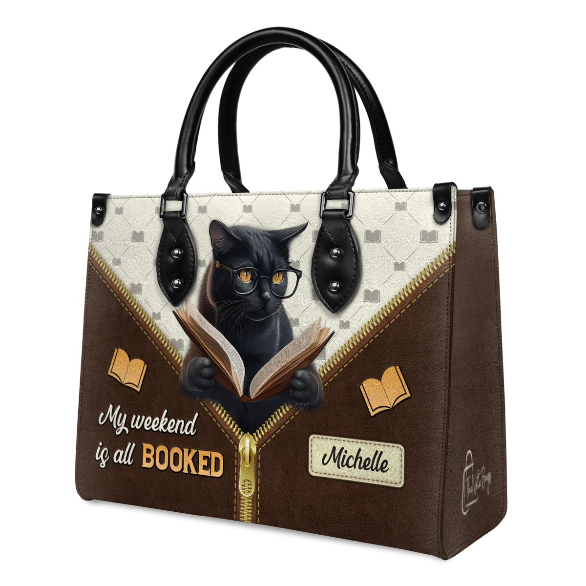 Black Interior -  My Weekend Is All Booked DNRZ1702006A Leather Bag