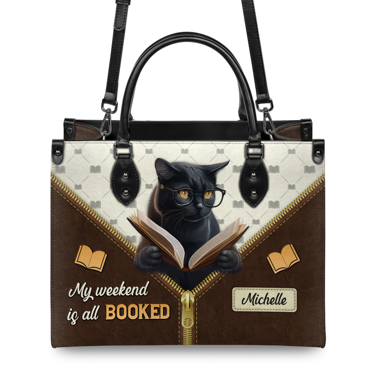 Black Interior -  My Weekend Is All Booked DNRZ1702006A Leather Bag