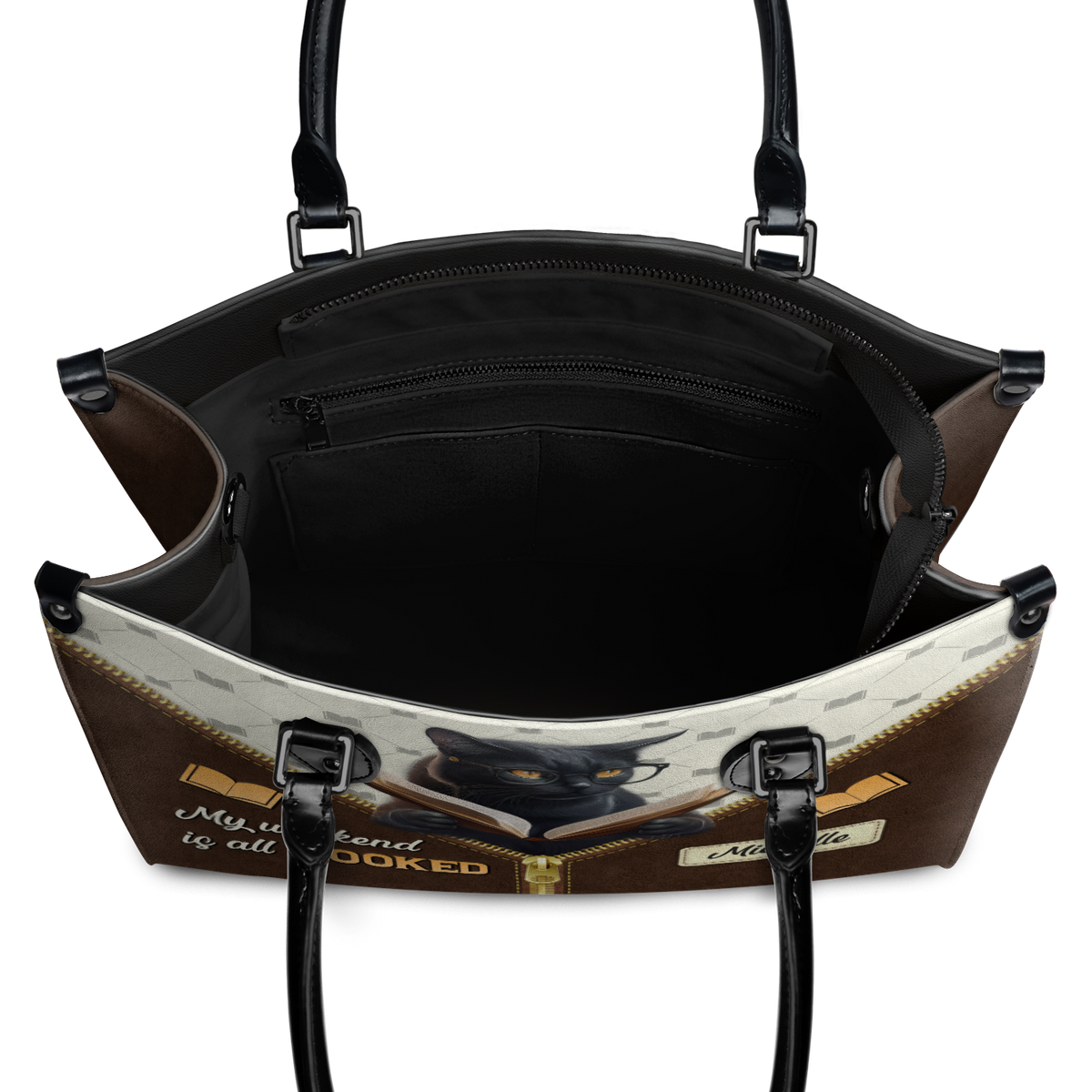 Black Interior -  My Weekend Is All Booked DNRZ1702006A Leather Bag